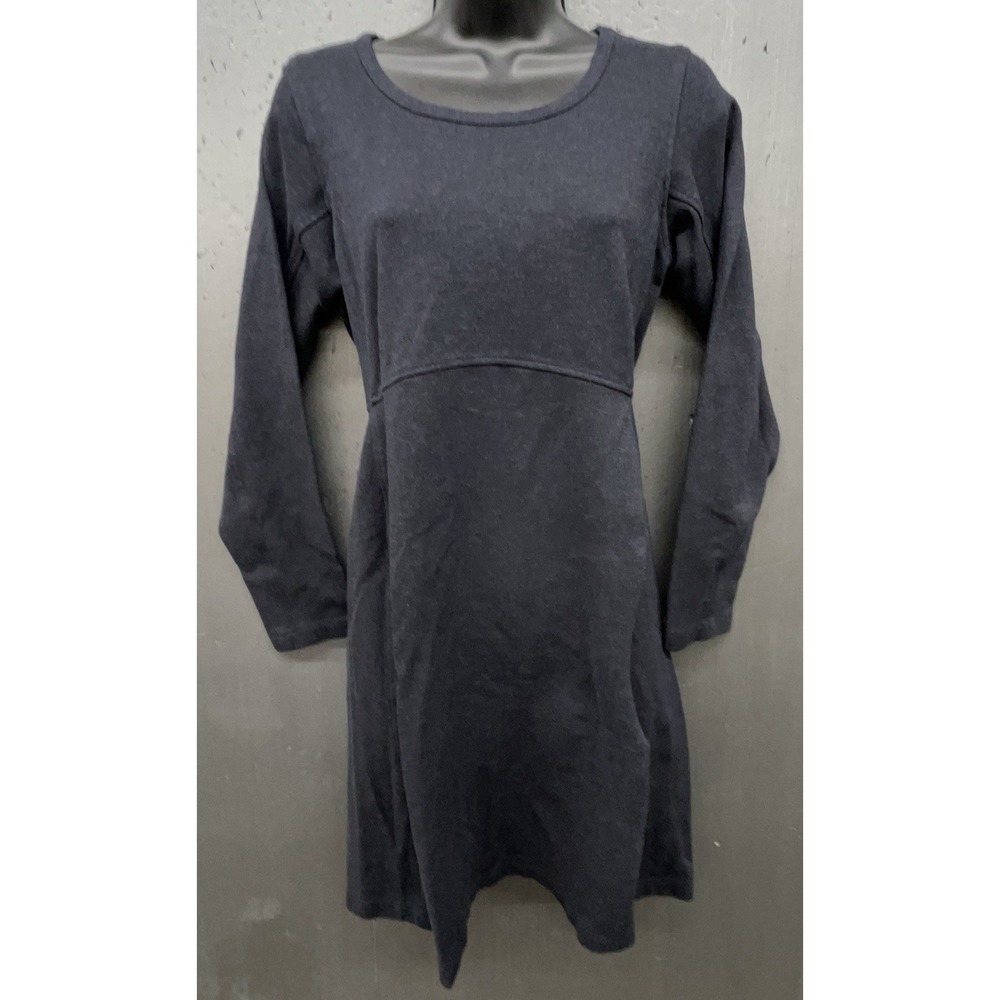 Duluth‎ Trading Wearwithall Ponte Knit Dress XS Charcoal Navy Stretch Pocket